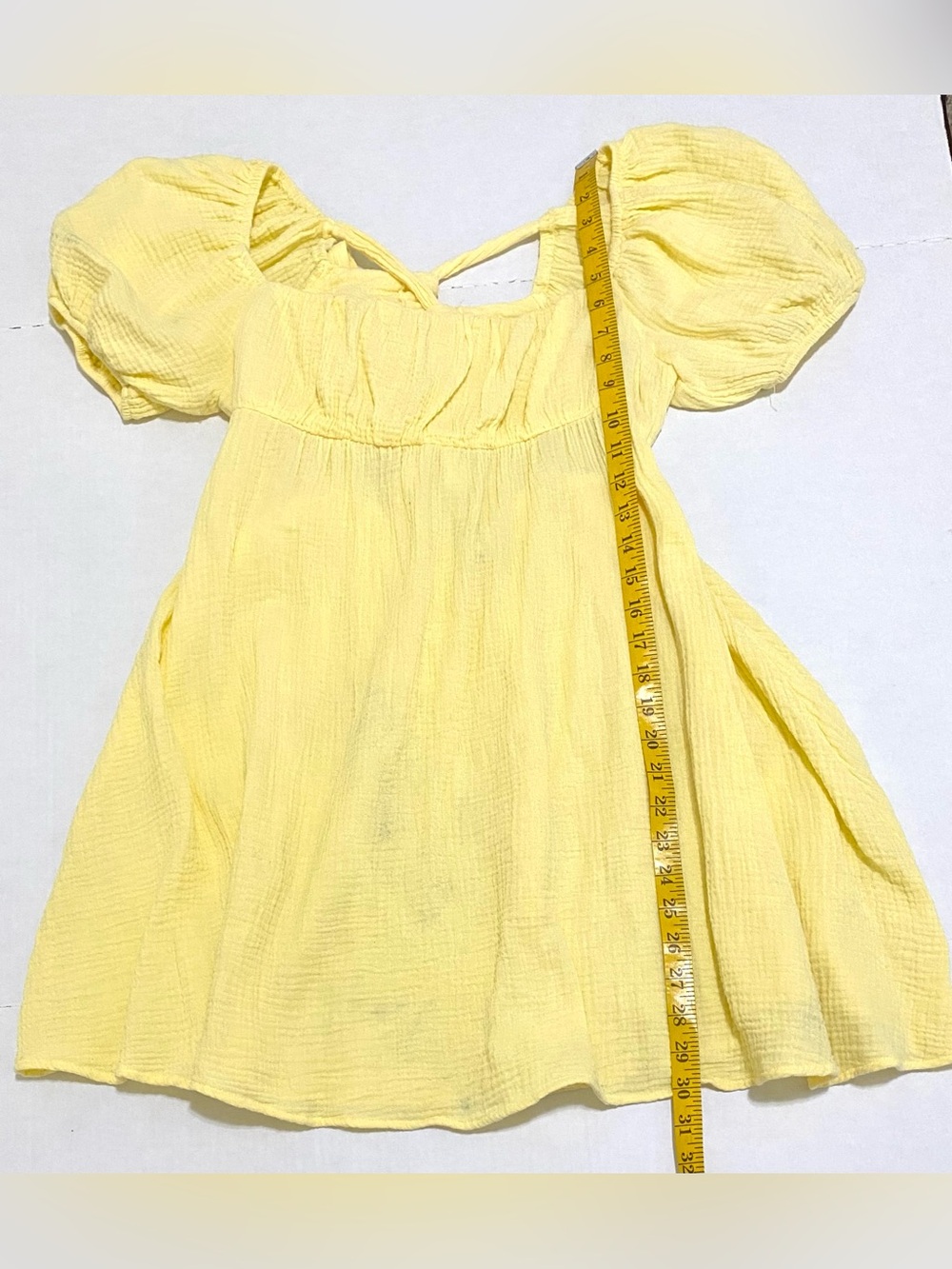 Princess Polly Womens 8 Yellow Let’s Dance Mini Dress Boho Summer Cotton Beach - Picture 12 of 16